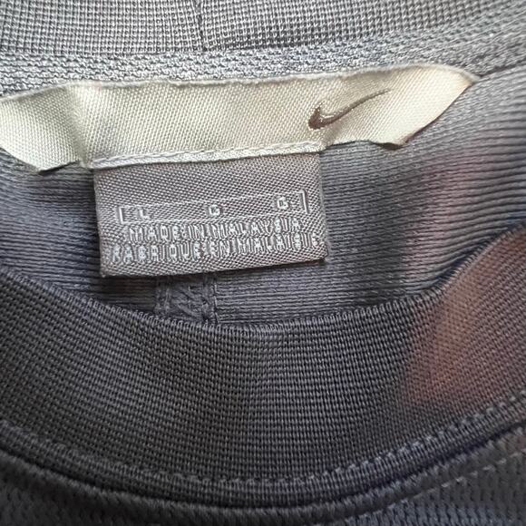 Vintage Y2K Nike Athletic T Shirt Mens LG gray embroidered Swoosh Short Sleeve - Picture 5 of 5